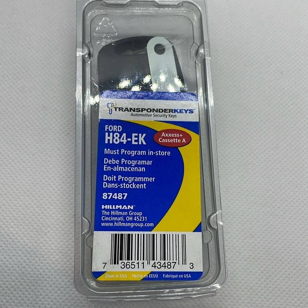 NEW H84-EK Blank Ford Transponder Key 87487 Axxess+ Cassette A Hillman